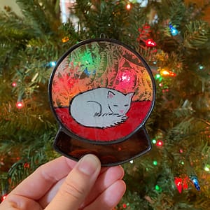 Snow globe - sleepy kitty