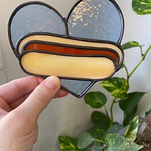 Mini Hot Dog Heart - Blue