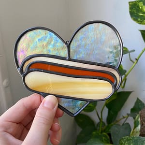 Mini Hot Dog Heart - Iridescent