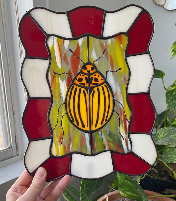 Colorado potato beetle wavy panel