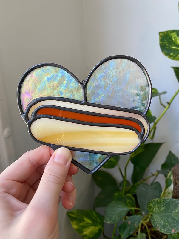 Mini Hot Dog Heart - Iridescent