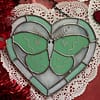 Moth heart panel - Mint Melody - Image 2
