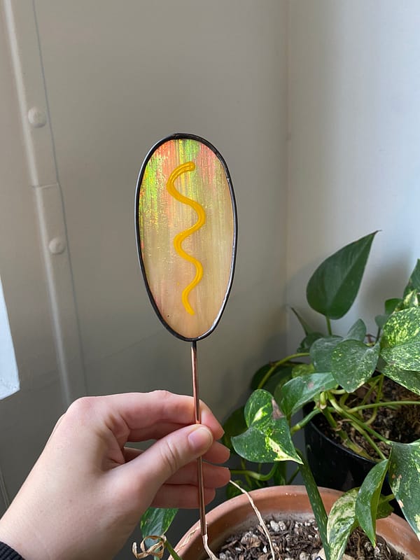 Corn dog - mustard